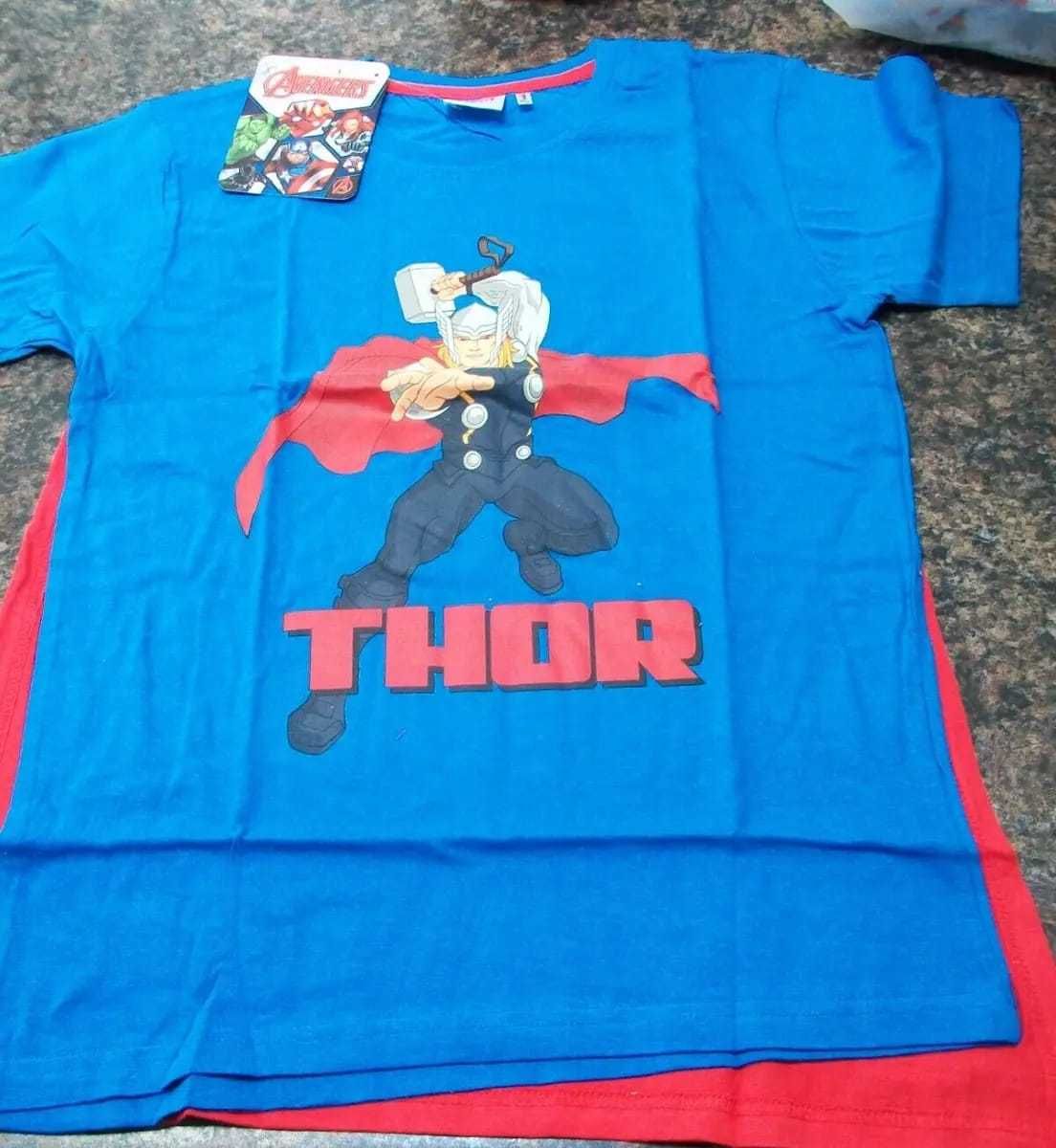 Koszulka nowa Marvel Thor 110-120 cm z doczepianą