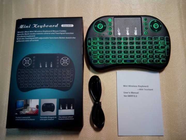 Клавиатура для телефона планшета телевизора беспроводная с подсветкой