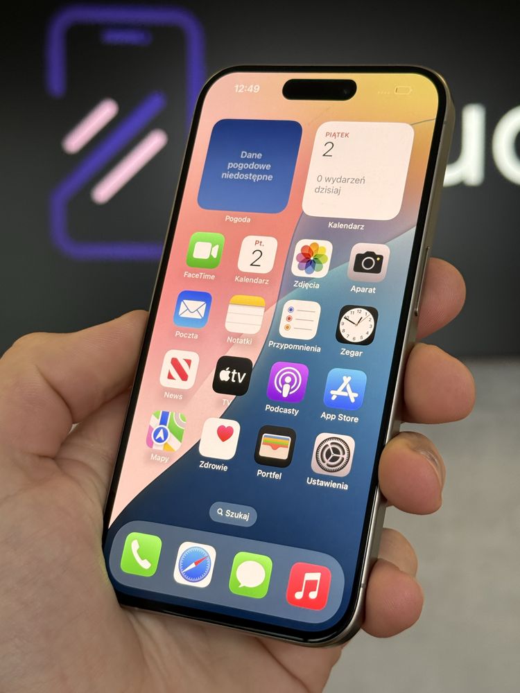 RATY 0% iPhone 15 Pro 256GB BATERIA 93% GWARANCJA 12 miesięcy!!!
