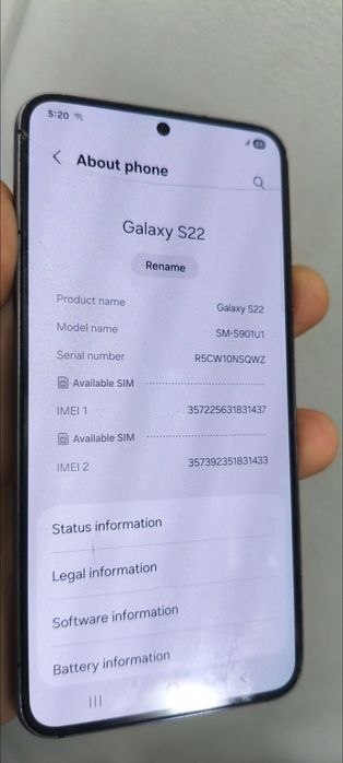 Samsung s22 8/128 на запчасти
