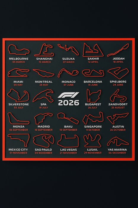 Placa F1 para decoração