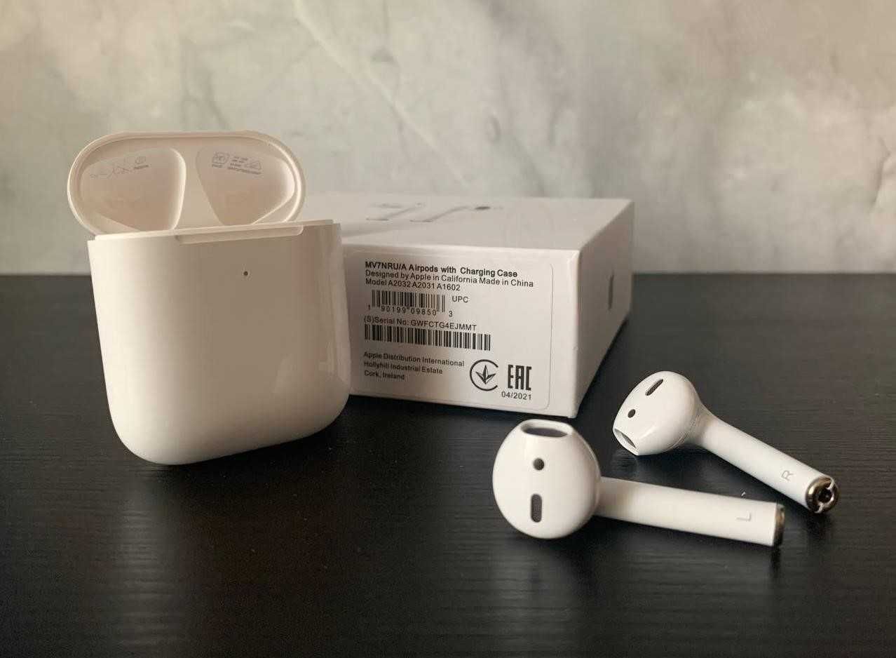 Навушники AirPods 2 1в1 Ідеальне звучання + чехол у подарунок