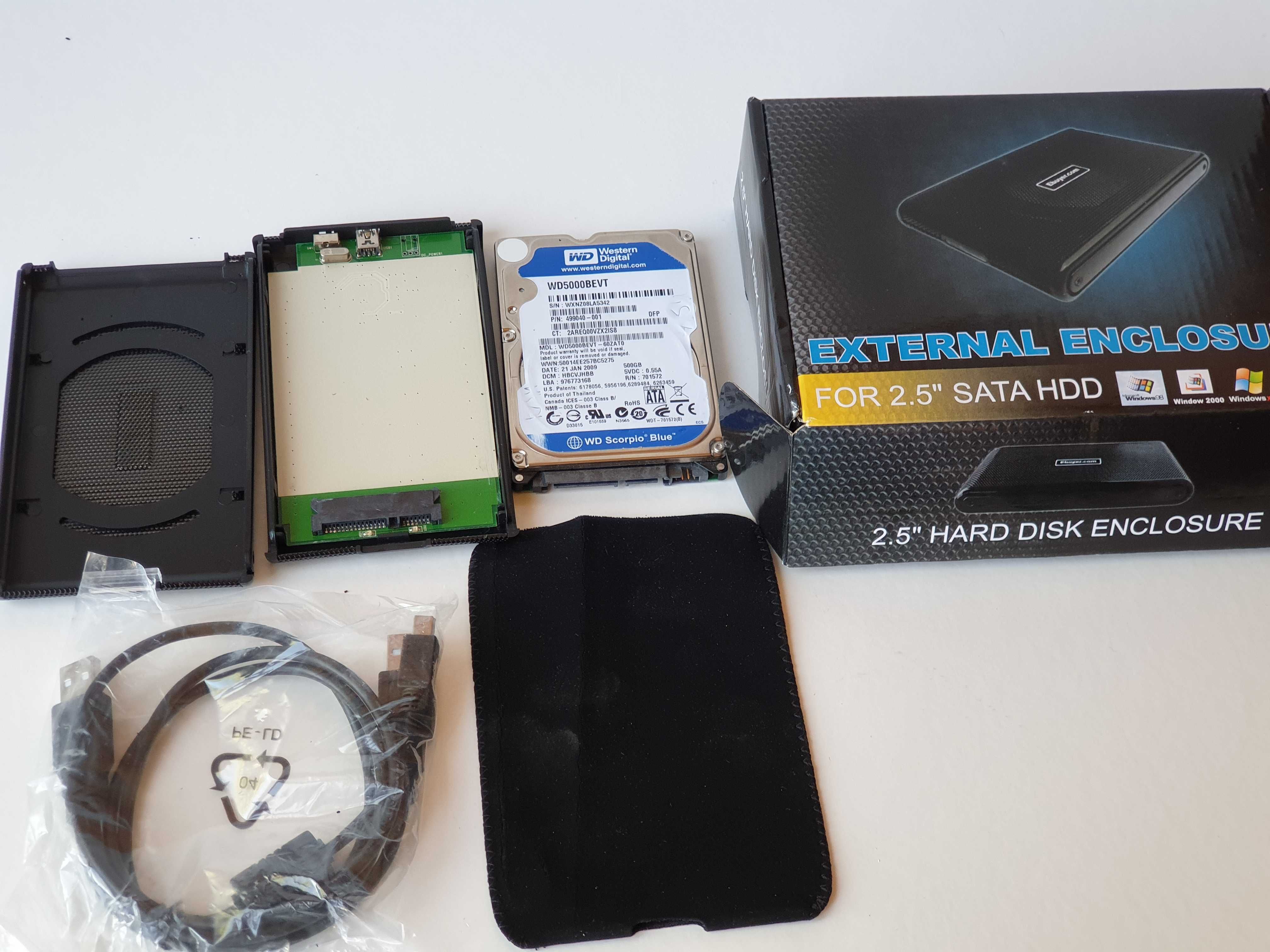 зовнішний HDD 500GB 2.5" WDC WD5000BEVT-60ZATO500.1GB +комплект