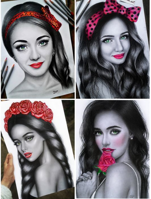 Портрет по фото на замовлення заказ картина малюнок рисунок карандаш