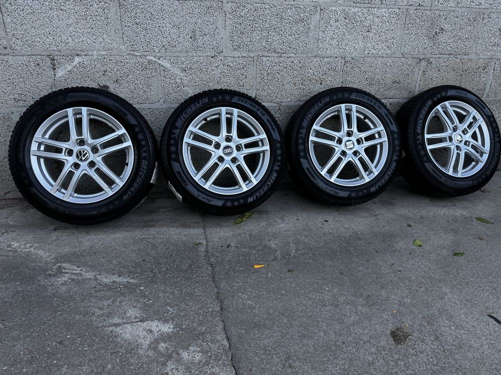 Koła Zimowe R16 5x112 VW Passat Audi Q1 Q2 Seat Koda Opony 205/60/16