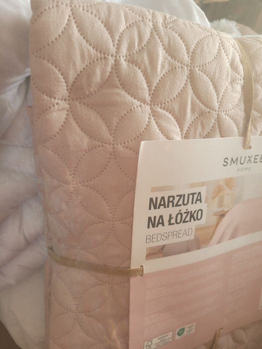 Nowa narzuta na łóżko Smukee 220x200 pudrowy róż