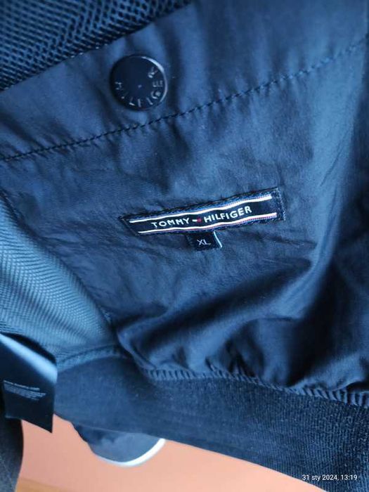 Kurtka męska przejściówka wiosenna Tommy logowania ściągacz zamki