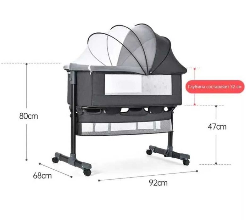 Дитяча люлька, Ліжечко для немовлят, Ліжечко-колиска,Приставне ліжечко