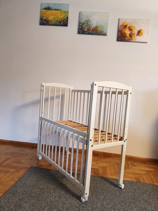 Łóżeczko drewniane dostawne - dostawka