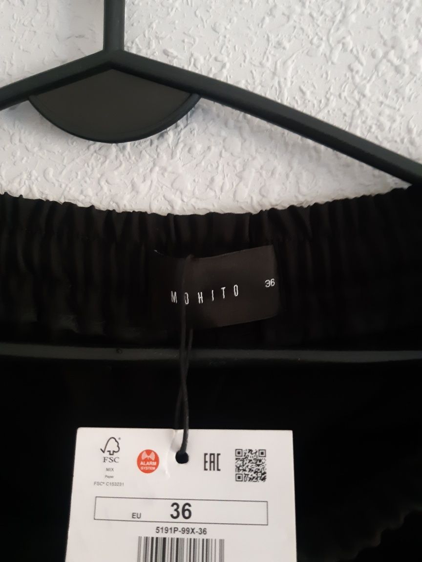 Chinosy damskie NOWE 36/S Mohito w kant z lampasami