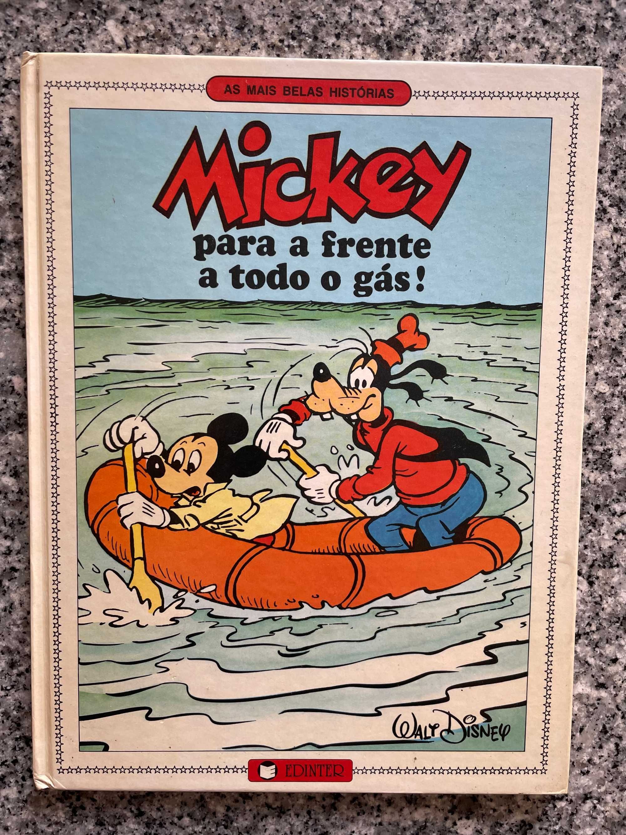 Livros Astérix e Mickey capa dura