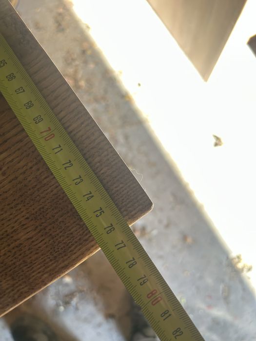 Stół dębowy 3.5cm grubosci 231 cm dlugi nogi metal