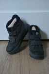 Granatowe, skórzane buty zimowe Lasocki, r. 30