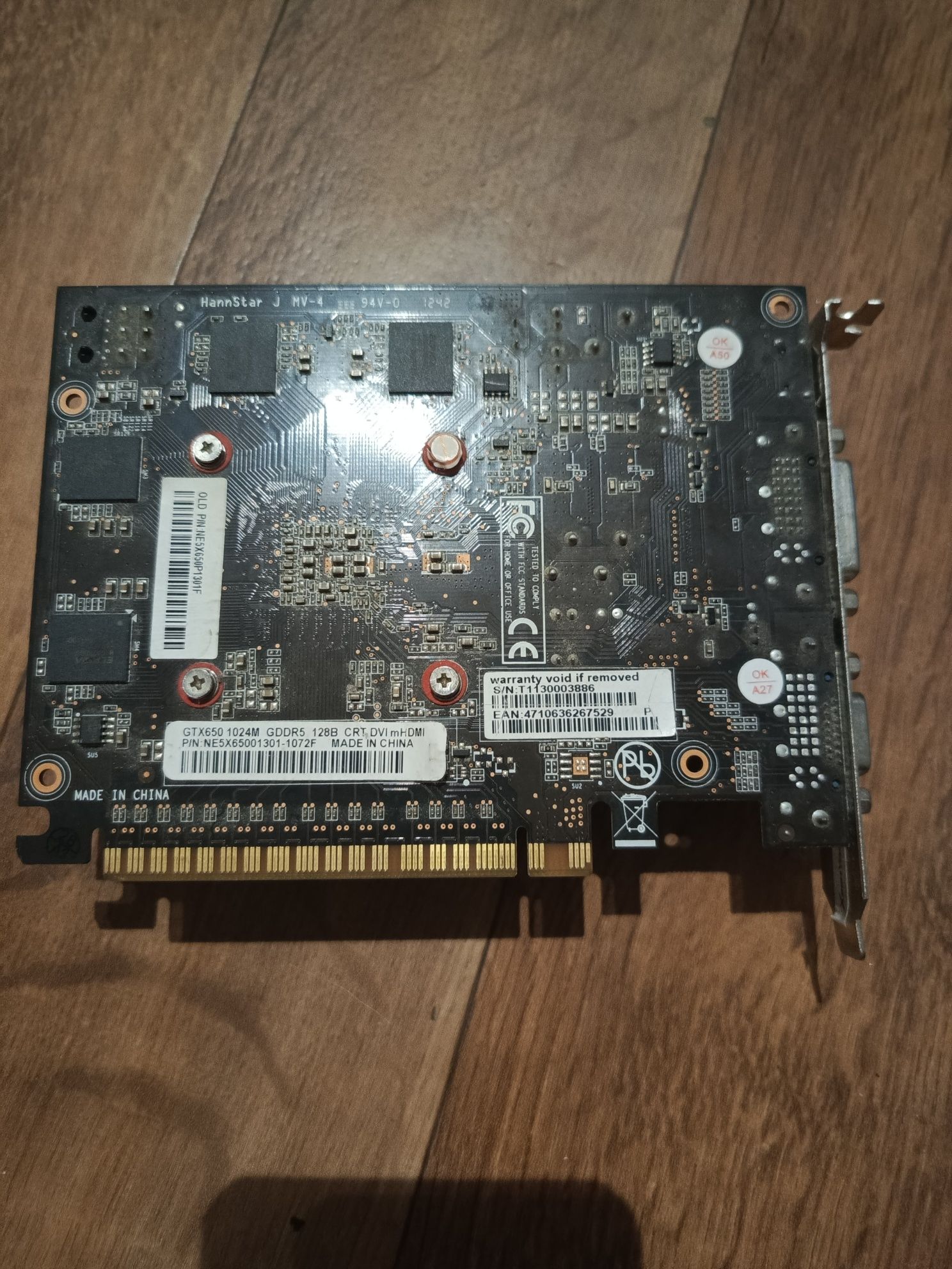 GTX 650 1gb GDDR5 128b