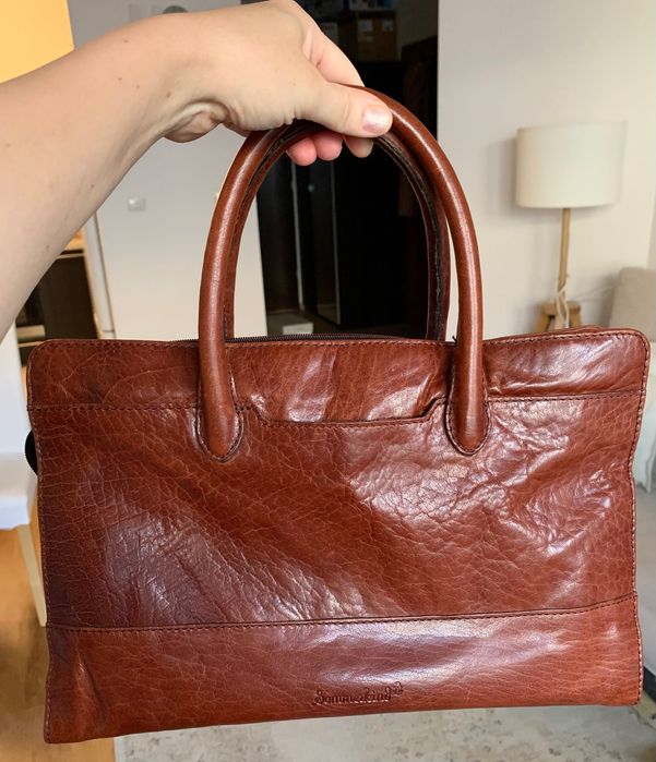 Brązowa skórzana torebka damska Sommerkind jak nowa