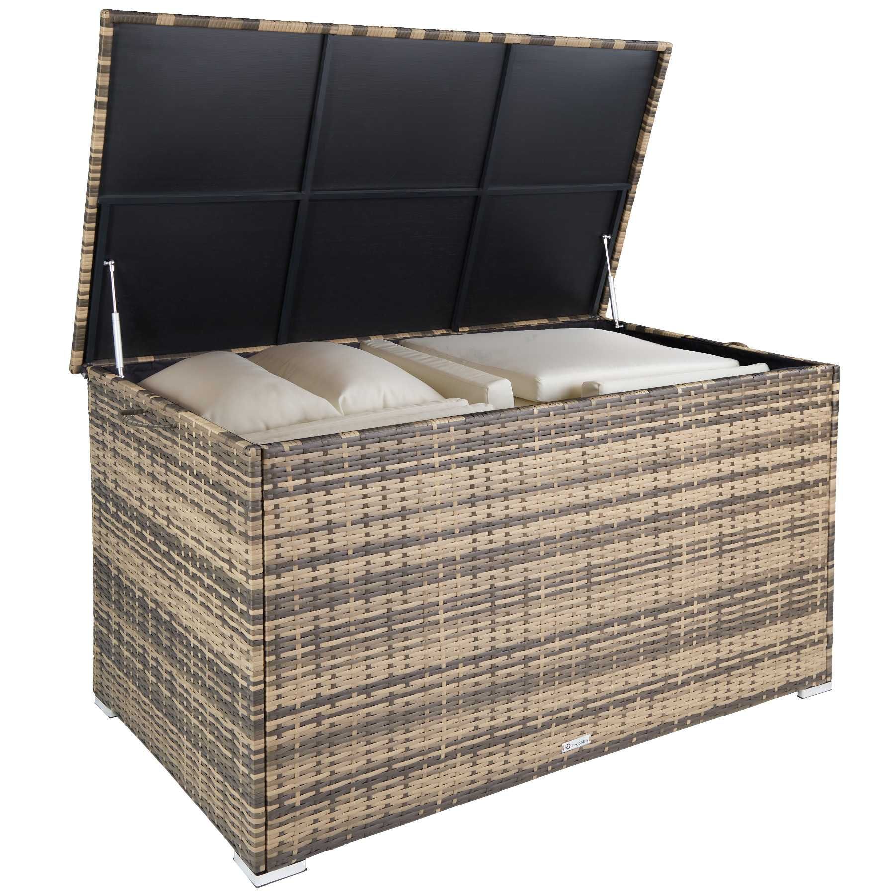 Skrzynia ogrodowa Oslo z aluminiową ramą naturalny OUTLET