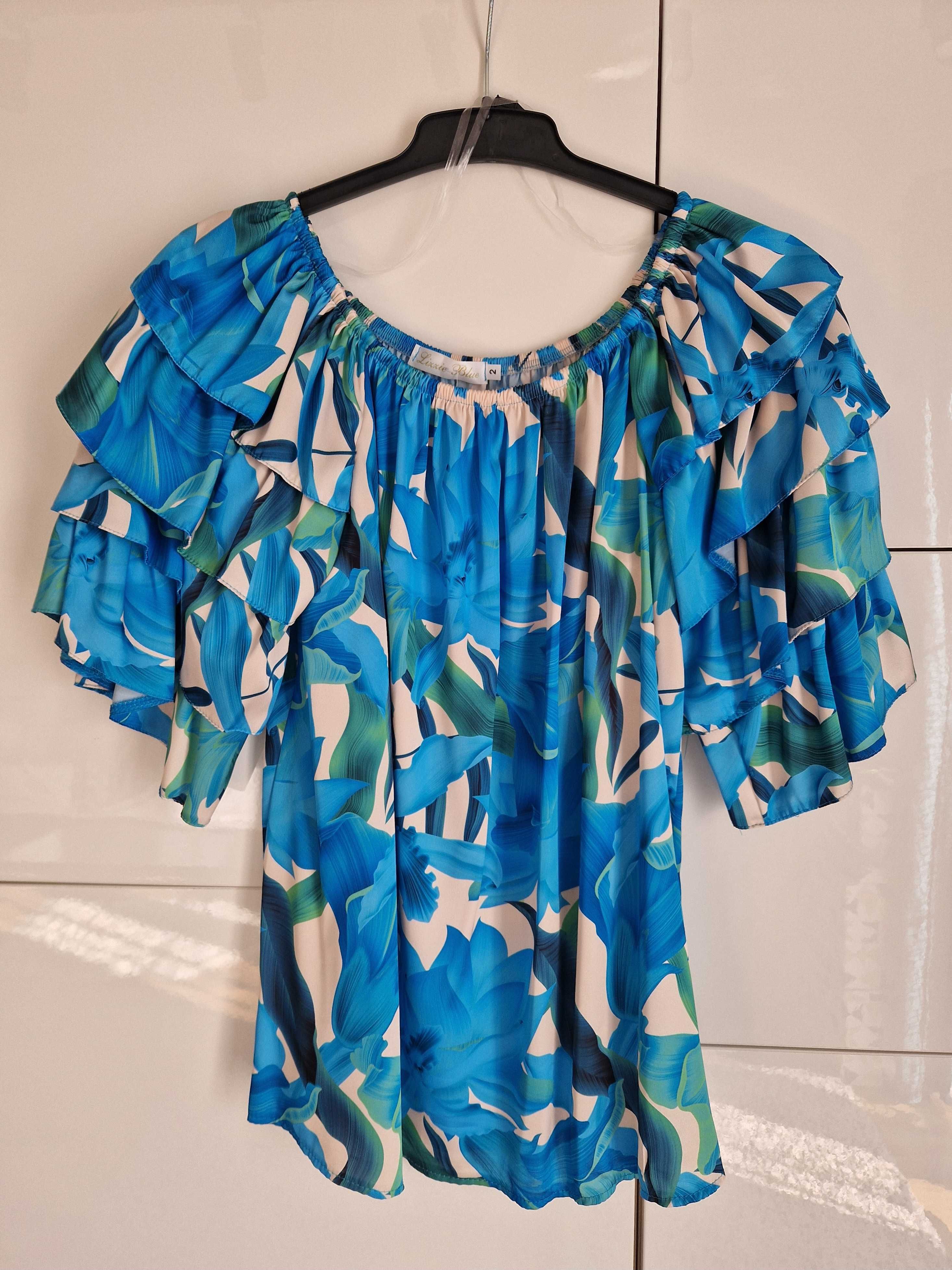 Bluzka hiszpanka Lizzie Blue NOWA
