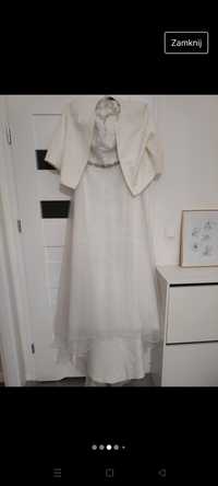 Suknia ślubna biała Morilee 40 L bolerko gratis