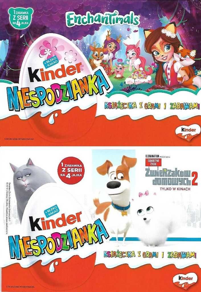 *_* Kolorowanki z kinder, dla dzieci, stan kolekcjonerski, 8szt., nowe
