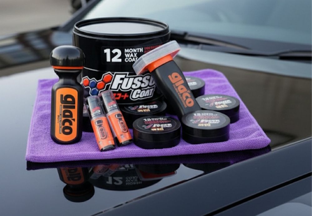 Soft99 Набір: Віск Fusso 12М + Glaco Ultra Антидощ + Очищувач (3-в-1)