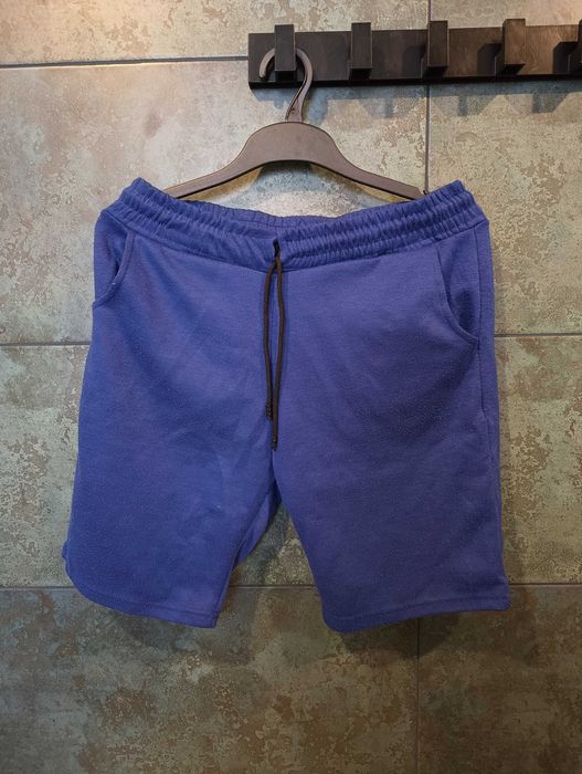 Spodenki dresowe granatowe męskie Szachownica M