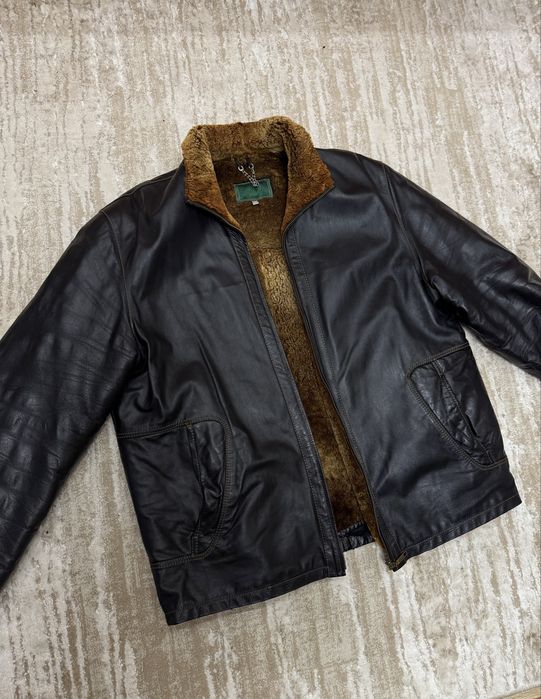 Чоловіча натуральна  шкіряна дублянка