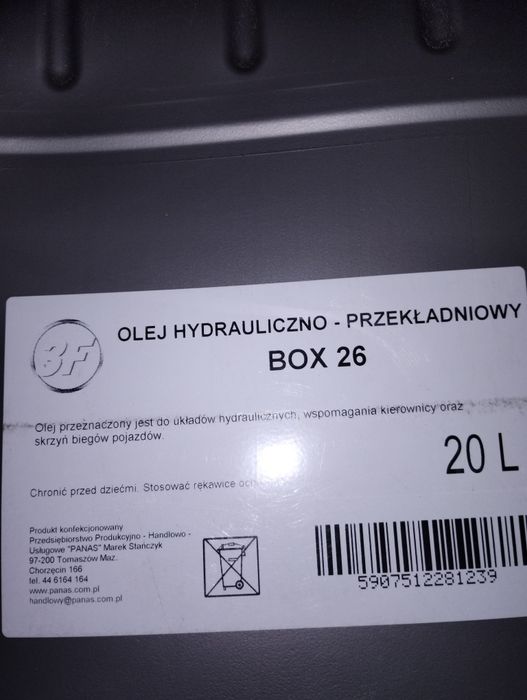 Olej przekladniowo -hydrauliczny