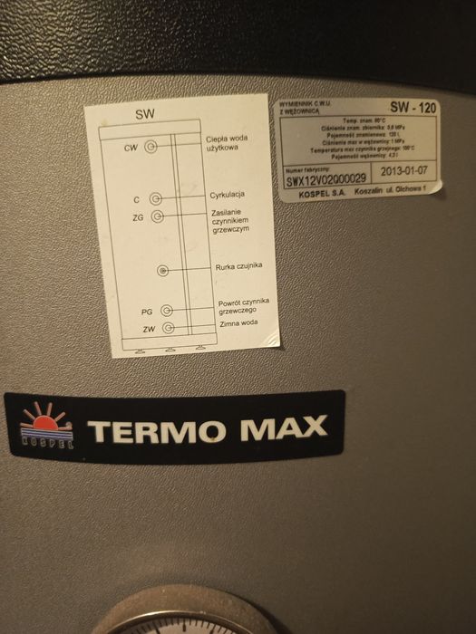 Wymiennik C.W.U Kospel.Termo-Max