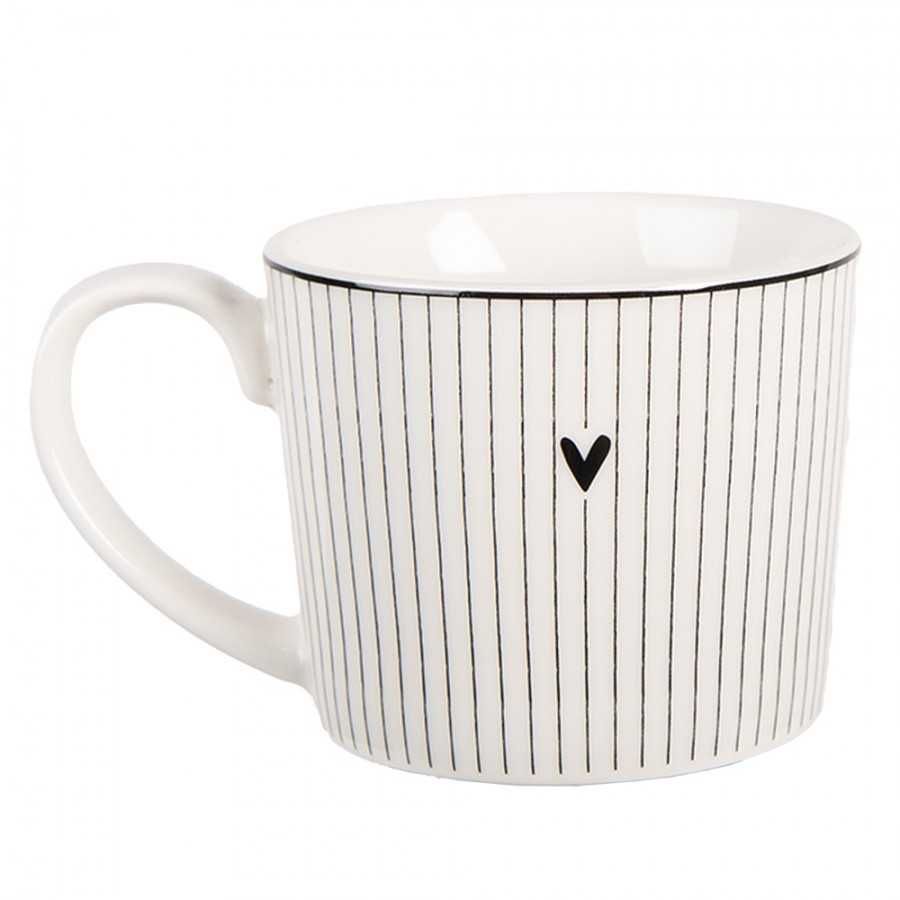 Kubek porcelanowy z sercem 275ml.  6CEMU0180