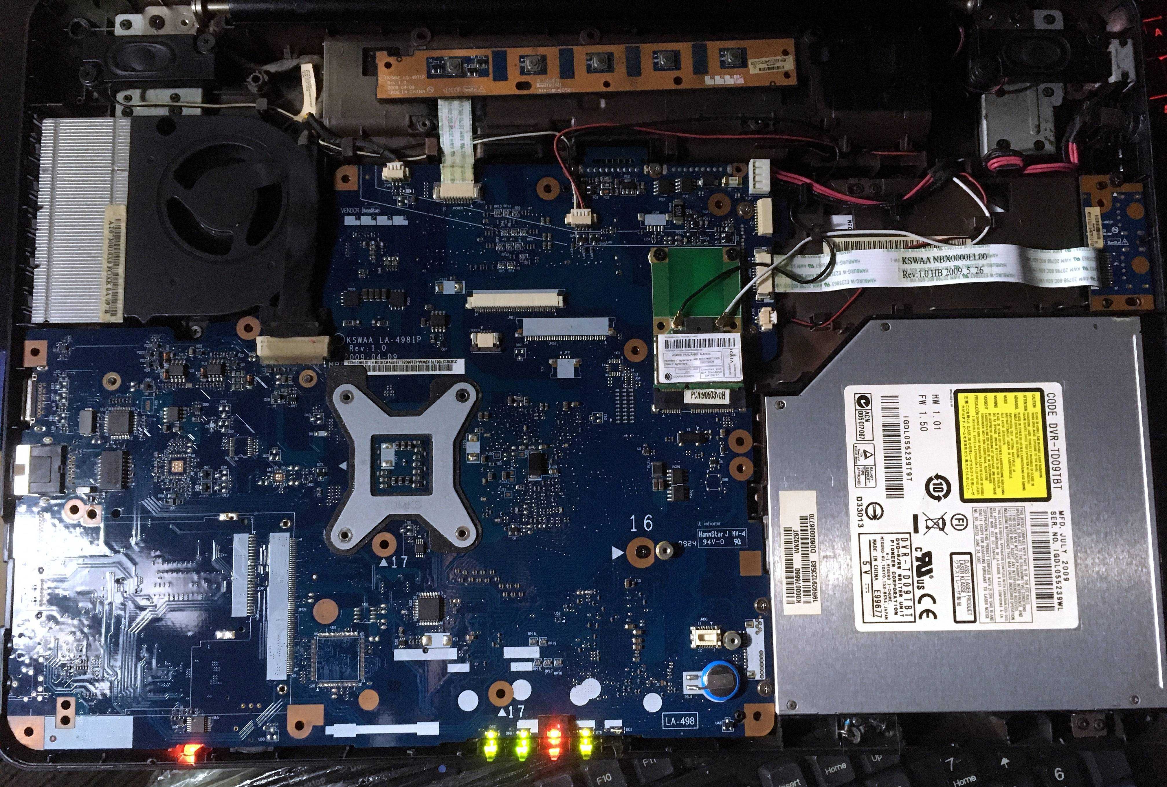 Motherboard (KSWAA LA-4981P) Toshiba Satellite L500 e outras pecas