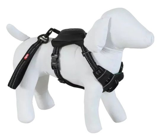 Szelki dla psa z wbudowaną smyczą automatyczną Zolux Easyride M czarne