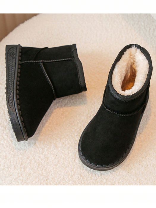 Buty Dziewczęce Śniegowce Ocieplane Zamszowe Z Kożuszkiem Shein Eur 33