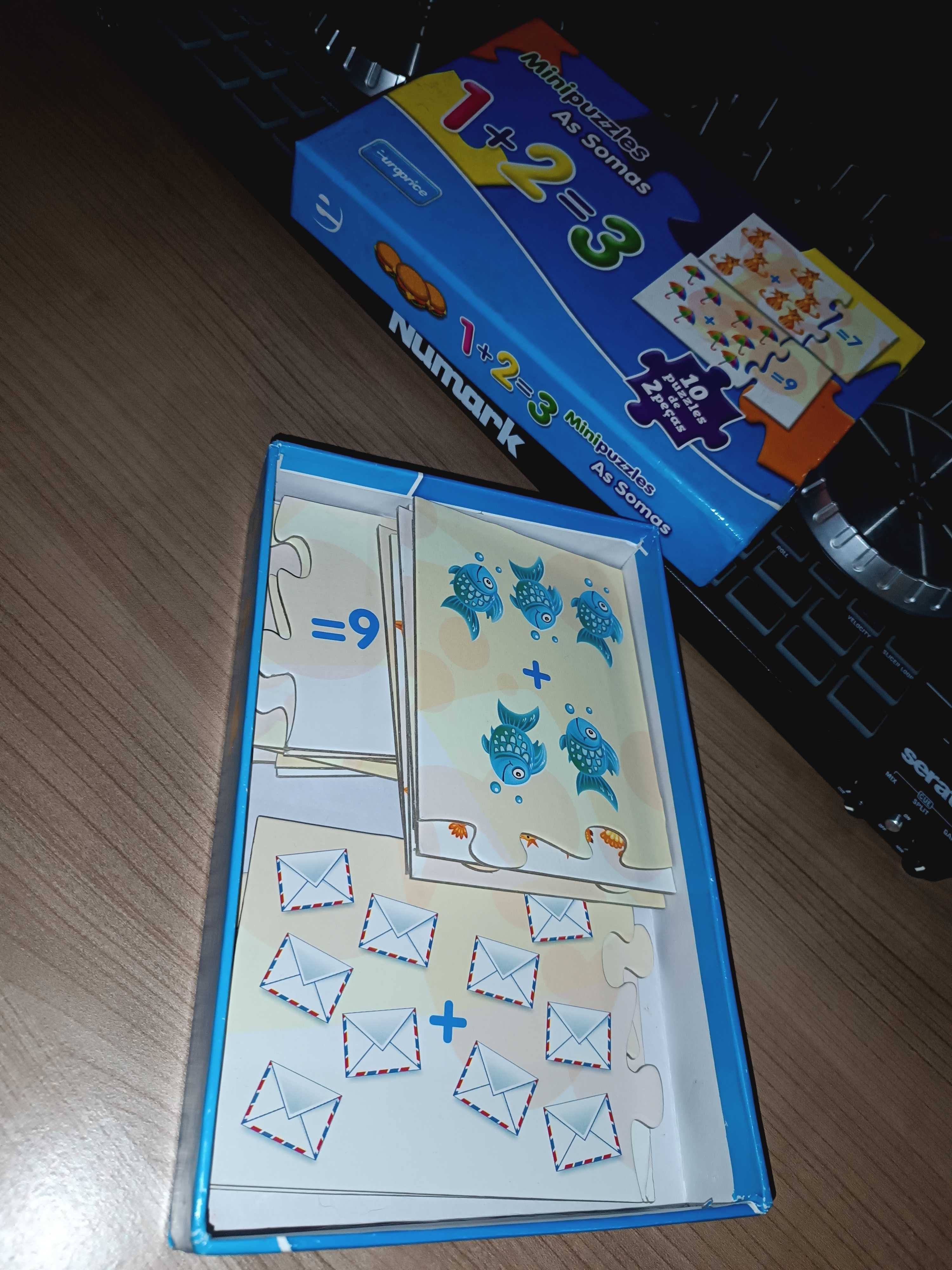 Minipuzzles de somas feito para crianças