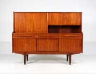 Kredens sideboard highboard tekowy - Dania 1960s vintage przepiękny