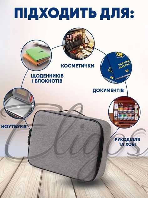 Органайзер тека для документів з кодовим замком А4