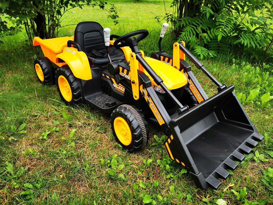 TRAKTOR Koparka JCB PRO Ciągnik Elektryczny Auto AKUMULATOR 2 DZIECI