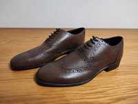 Продам нові шкіряні туфлі броги від Allessandro Nerini 43/9 розміру