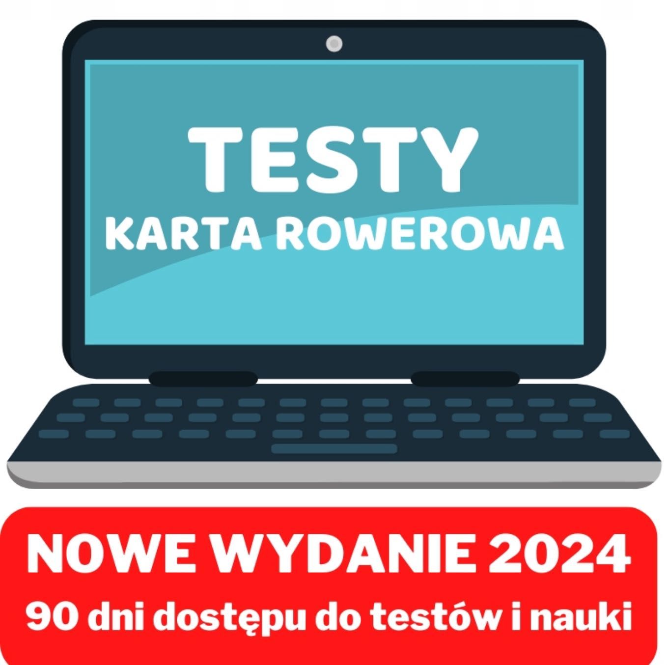 Karta rowerowa 2024. Testy online 3 miesiące+książka do nauki. Nowość