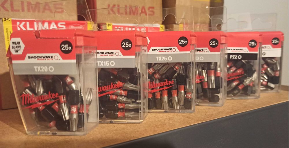 Bit 25mm Tx15, Tx20, Tx25, Tx30, Tx40, PH2, PZ2 Torx Milwaukee Udarowy