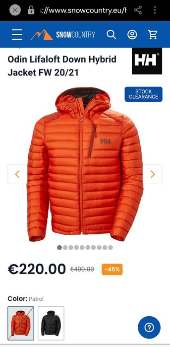 Kurtka Puchowa Górska Helly Hansen  Odin Lifa Loft Jkt r.M