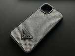 IPhone 13 Obudowa, Case, Plecki, Prada, Czarna, Diamenty