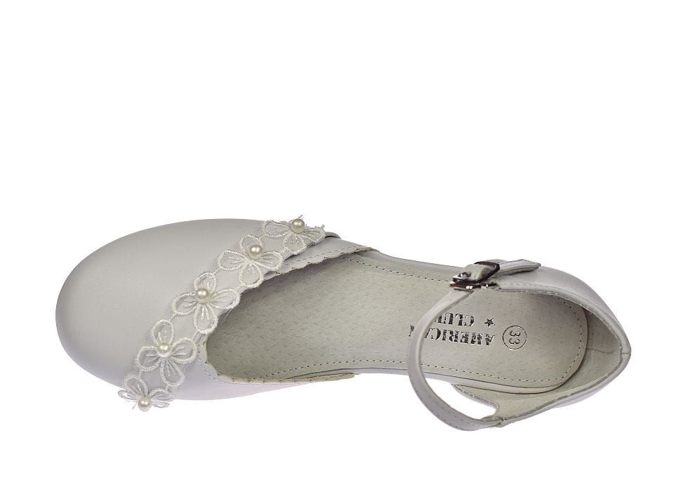 Buty komunijne dziewczęce balerinki białe  42/23 rozm. 36