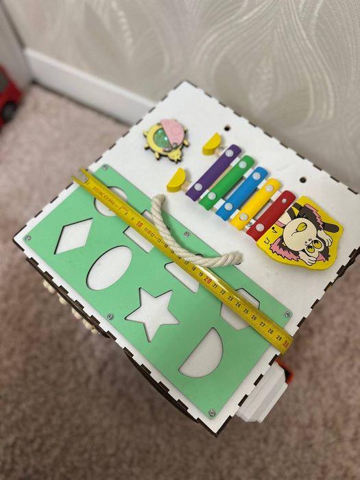 Бізікуб Your Wood 30х30х30 см білий