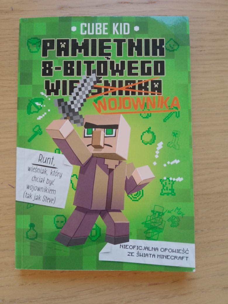 Minecraft pamiętnik 8-bitowego wojownika książka o grze hit cube Kid