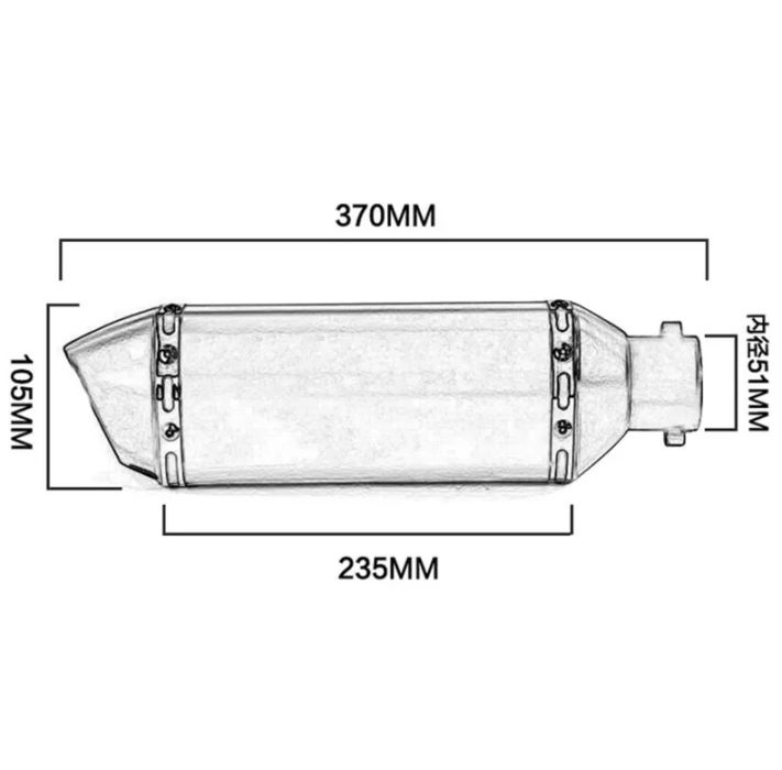 Akrapovic прямоточный глушитель 37 см прямоток мотоцикл универсальный