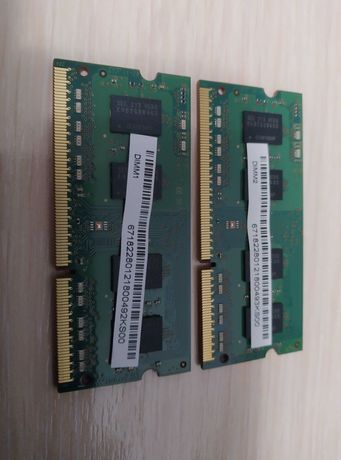 Оперативная память для ноутбука 2шт. Samsung 2GB DDR3 1600MHz