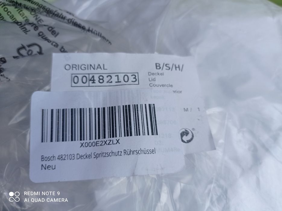 Pokrywka  do robota kuchennego BOSCh roznych modeli podane w opisie au