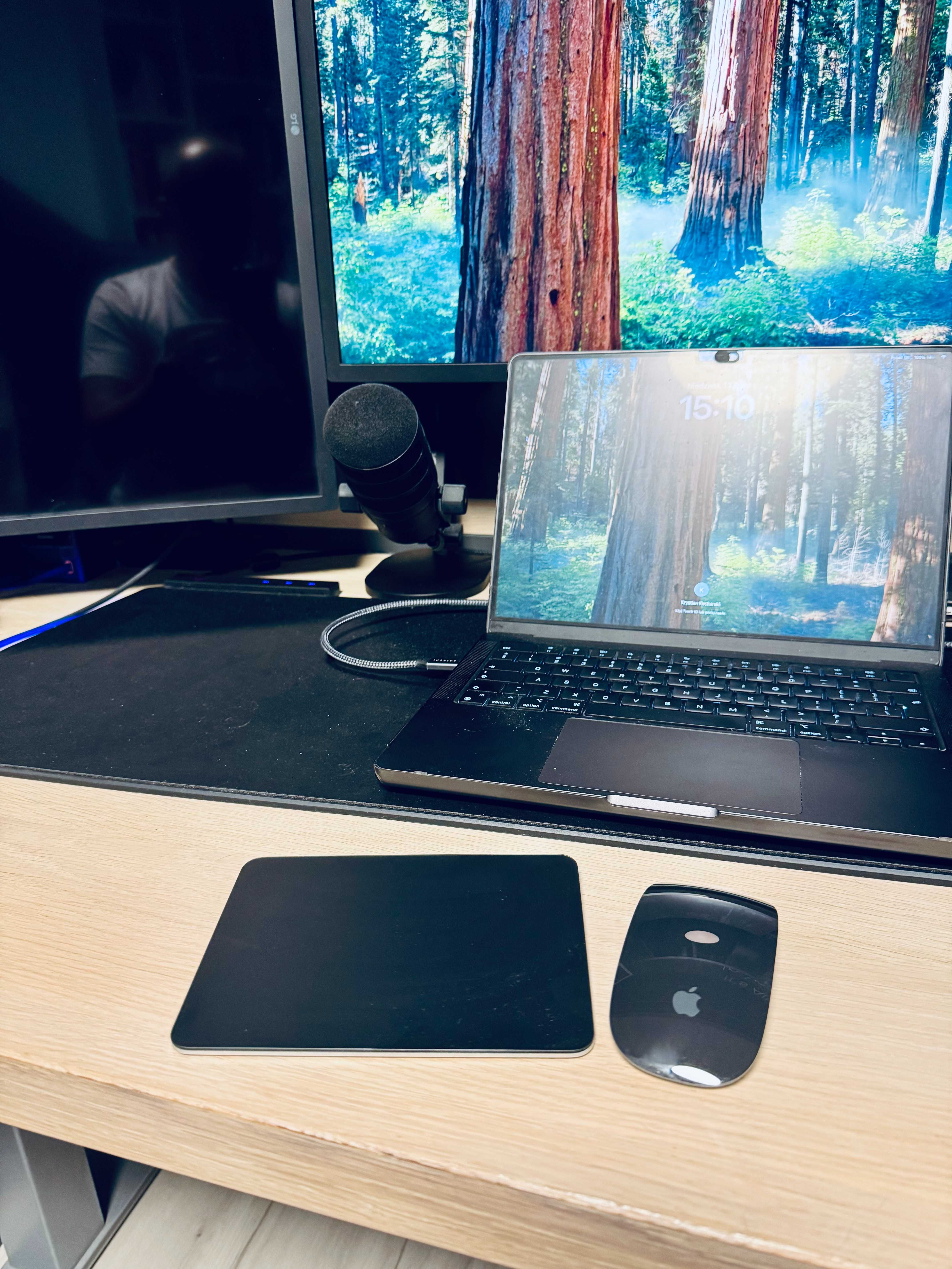 Apple Magic Mouse + Trackpad Black: nieużywany - sprzęt jak nowy