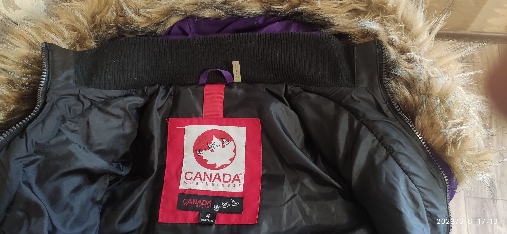 Тепле зимове пальто для дівчинки Canada weather gear