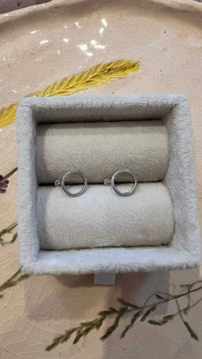 Срібні сережки У діаметрі 11 мм